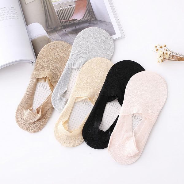 Spring and Summer New Deep Mouth Ice Silk Stealth Boat Socks Women's Ultra-thin Model