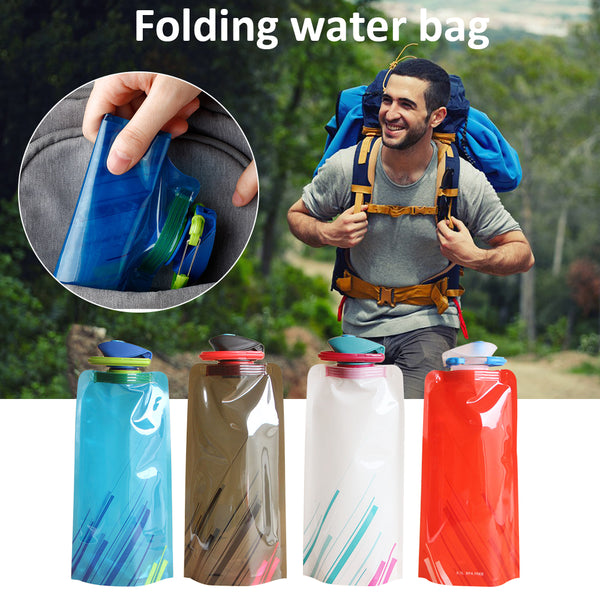 3pcs Outdoor 700ml Folding Water Bottle