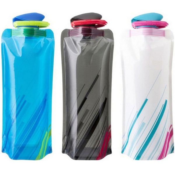 3pcs Outdoor 700ml Folding Water Bottle